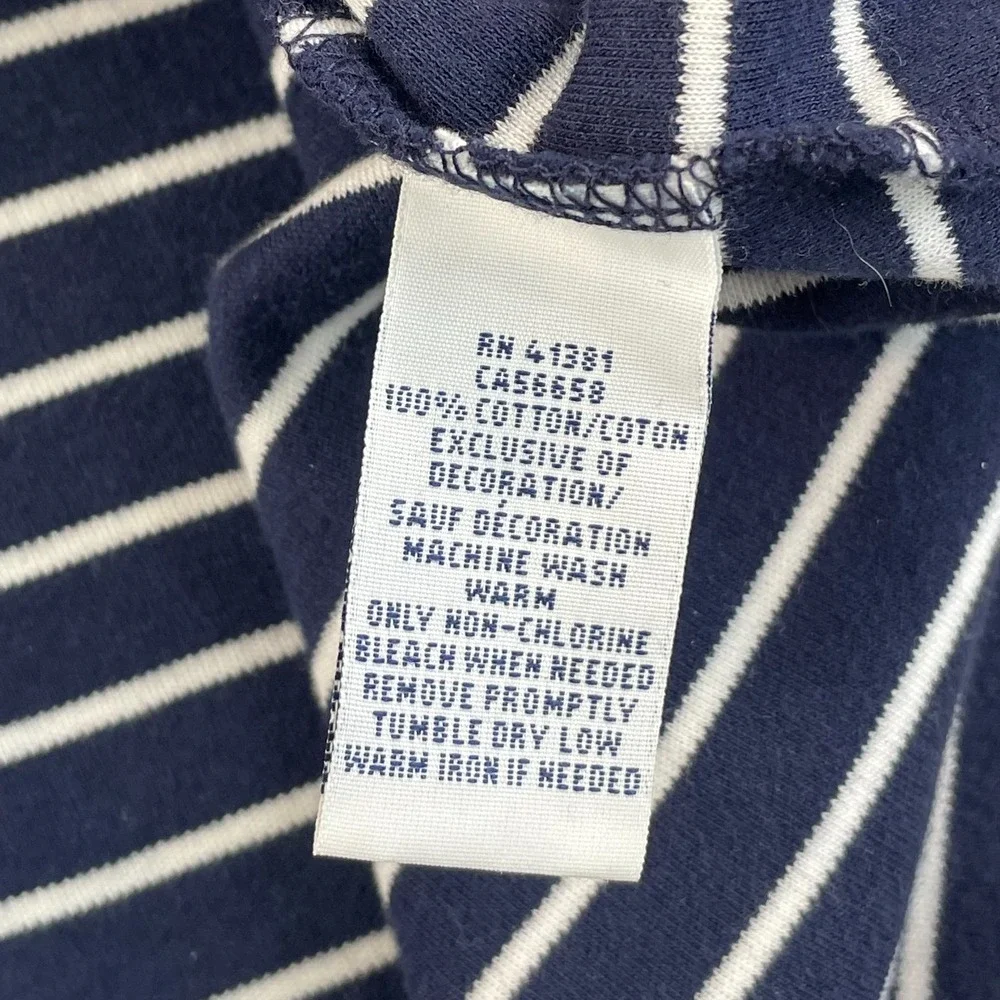 Polo Ralph Lauren Polo Shirt Men XL‎ Navy Blue Striped White Pony Preppy Cotton